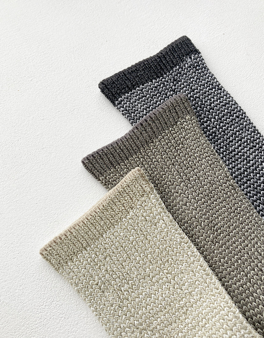Japanese Bamboo Paper Socks - Jacquard, Charcoal