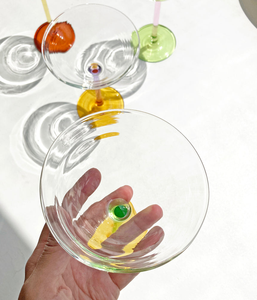 Hand-Blown Martini Glass