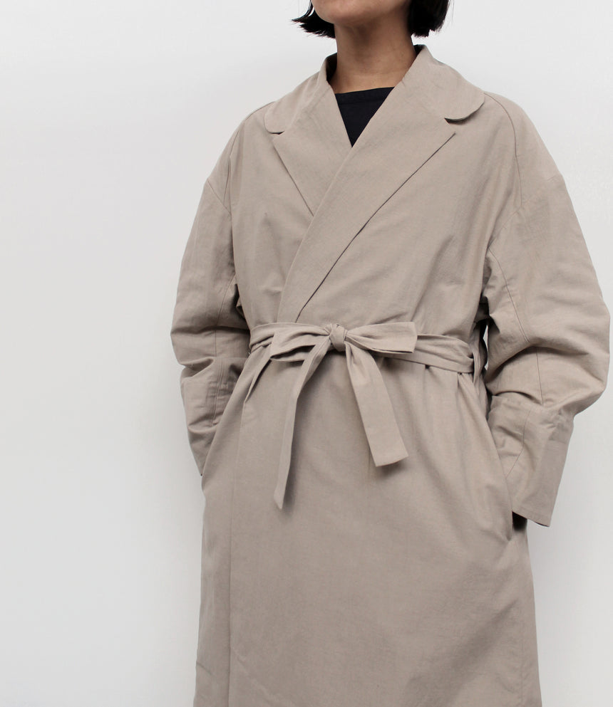 Cosmic Wonder Classic Back Satin Belted Coat