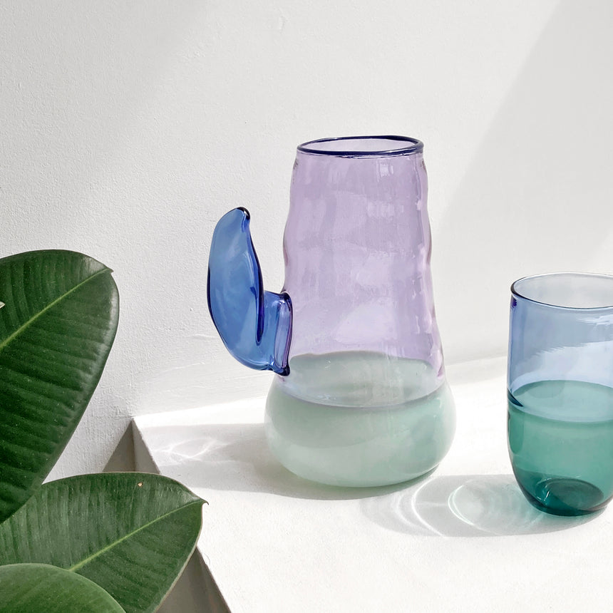 Pastel Incalmo Vase/Jug with Rim - Lilac
