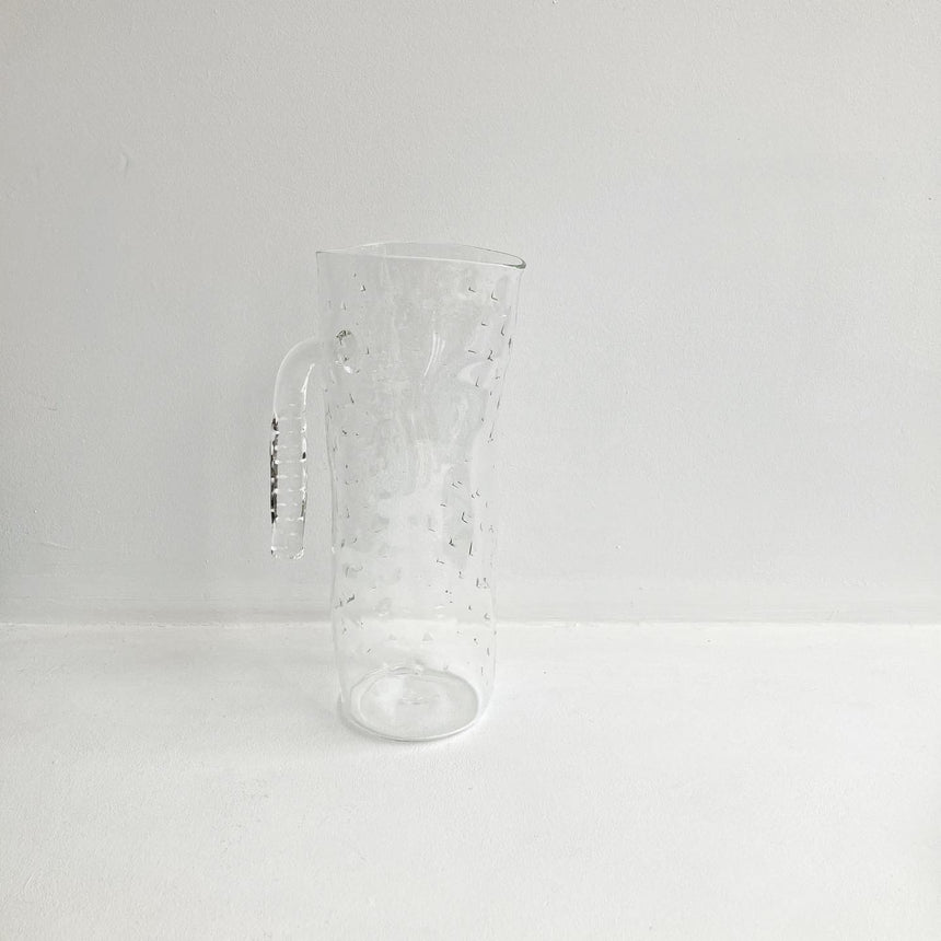Texture Glass Jug w/Handle
