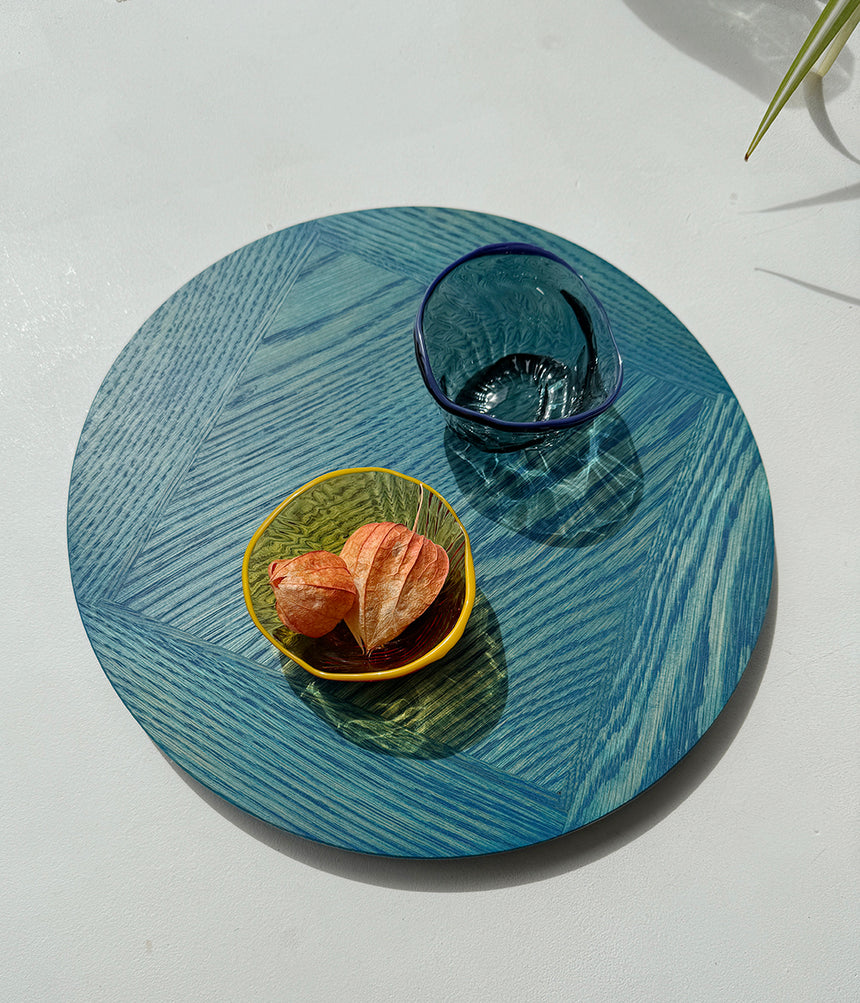 Blue Wooden Tray