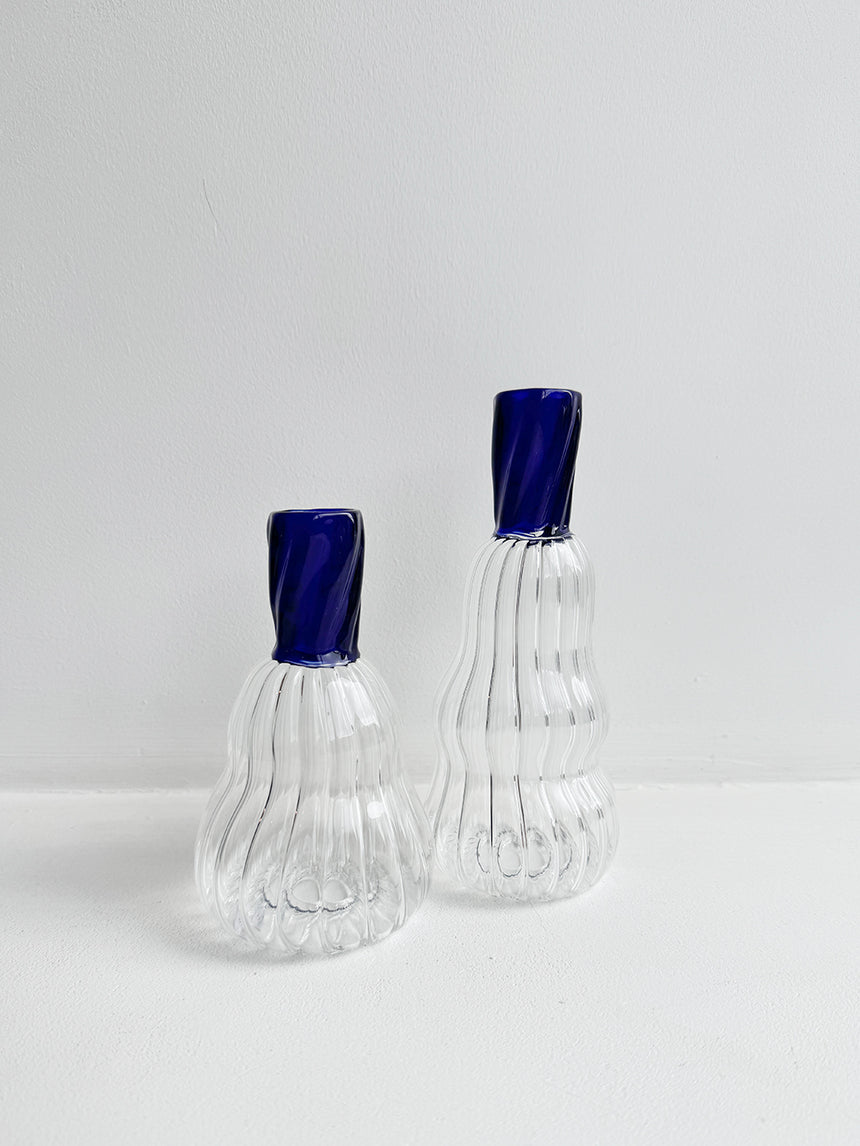 Two-Colour Ribbed Candlesticks