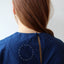 Cosmic Wonder - Cotton Silk Typewriter Farmer's Dress Ryukyu Indigo