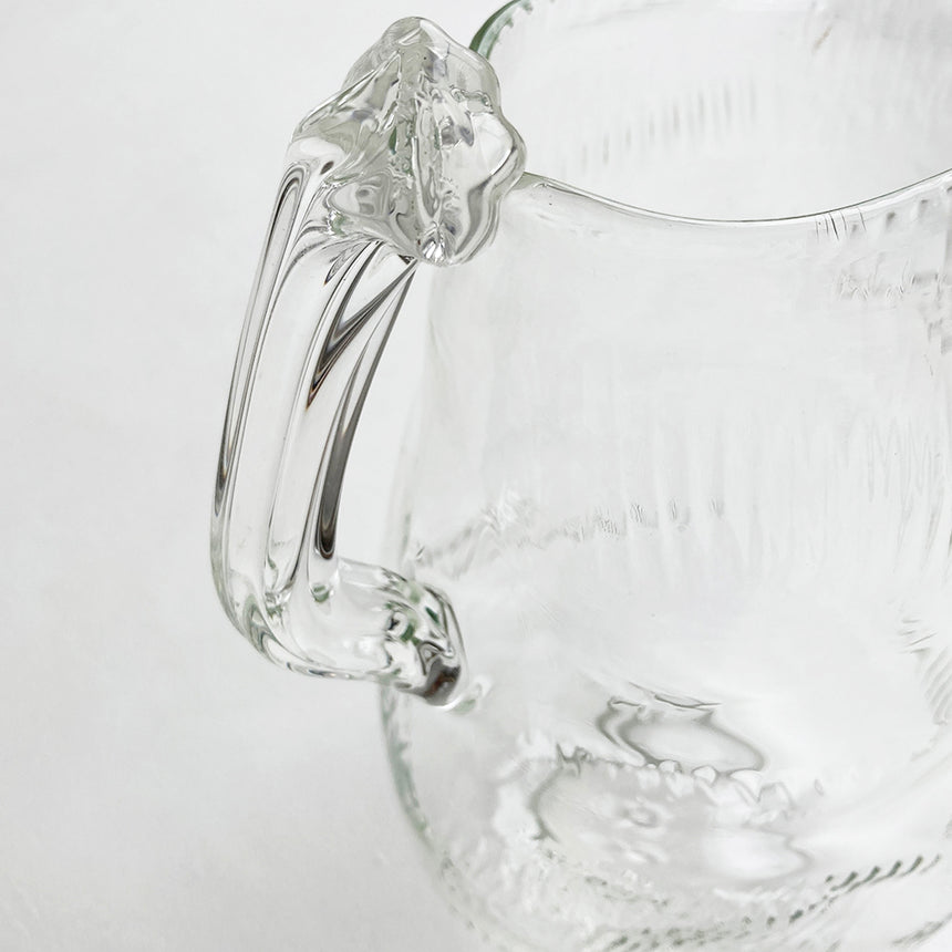 Texture Glass Vase w/handle