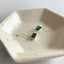 Glass Earrings: Antique Green I