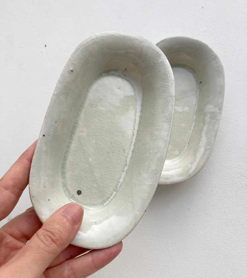 Small Oblong Plate - White