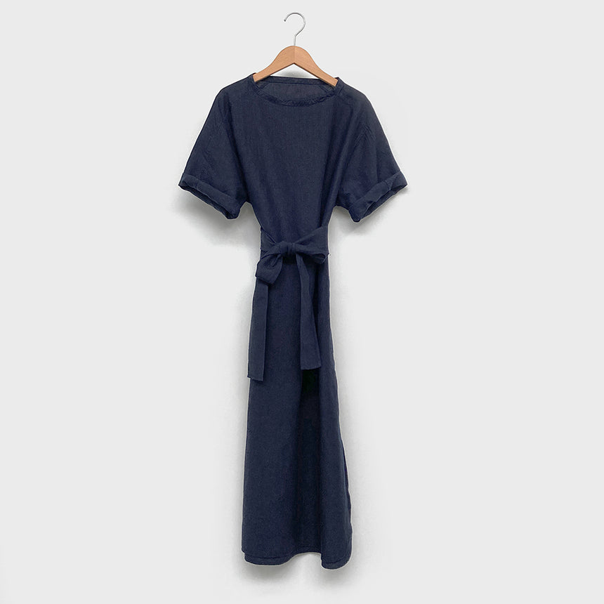 Mittan Short Sleeve Dress - Navy