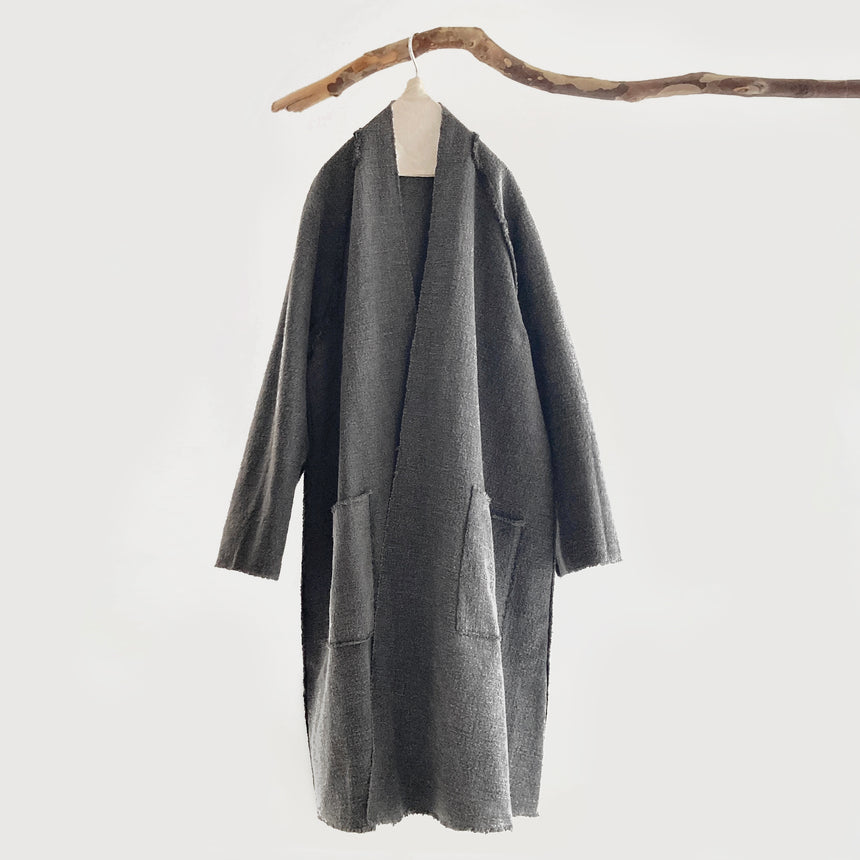Mittan - Garabo Reversible Coat, Ink Charcoal (Unisex)