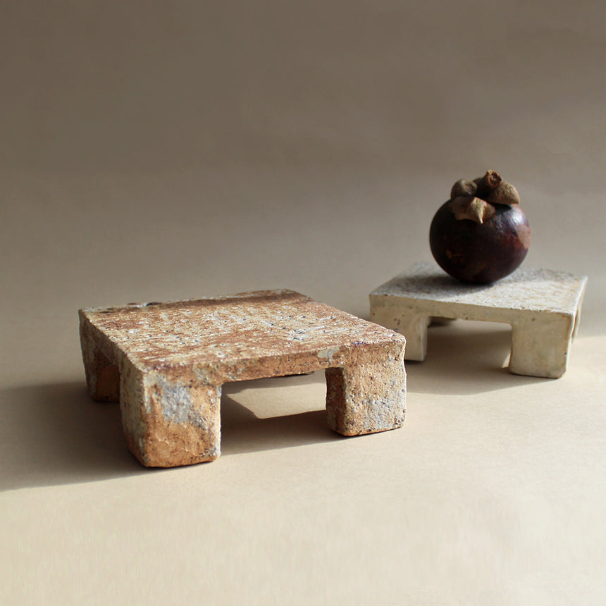 Footed Square Plate - Small
