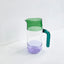 Three Colour Glass Jug - Peacock